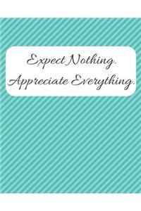 Expect Nothing Appreciate Everything Gratitude Journal