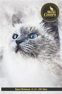 Meow Covers Ruled Notebook- 6 X 9 - 100 Sites