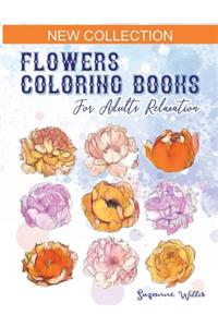 Flowers Coloring Books for adults relaxation
