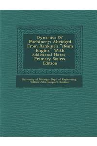 Dynamics of Machinery