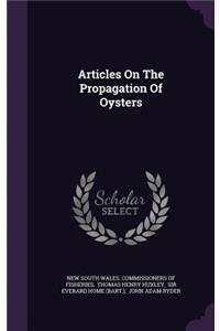 Articles On The Propagation Of Oysters