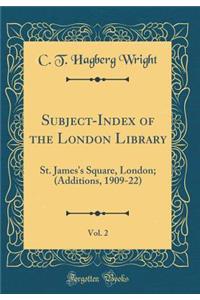 Subject-Index of the London Library, Vol. 2
