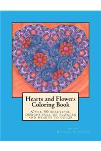 Hearts and Flowers Coloring Book