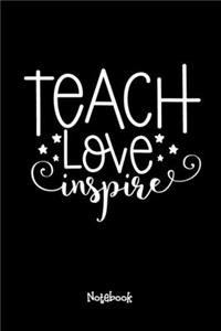 Teach Love Inspire Journal Black Cover