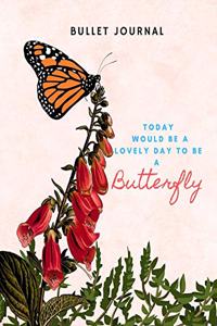 Monarch Butterfly Dotted Bullet Grid Journal, Dot Grid Notebook-200 pages - 8x10 inch (20.32x25.4 cm)