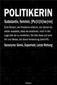 Politikerin Notizbuch
