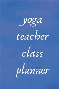 yoga teacher class planner