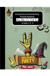 Primary Story and Handwriting Practice Notebook K-2 (Halloween Edition)