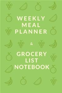 Weekly Meal Planner and Grocery List Notebook