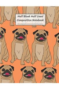 Half Blank Half Lined Composition Notebook