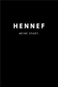 Hennef: Notizbuch, Notizblock - DIN A5, 120 Seiten - Liniert, Linien, Lined - Deine Stadt, Dorf, Region und Heimat - Notizheft, Notizen, Block, Planer