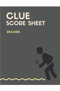 Clue Score Sheet Record