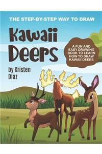 Step-by-Step Way to Draw Kawaii Deers