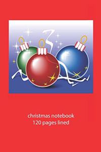 christmas notebook 120 pages lined