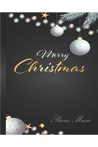 Blank Sheet Piano Music Notebook