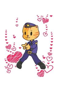 Funny Police Cat Notebook