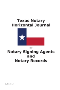 Texas Notary Horizontal Journal