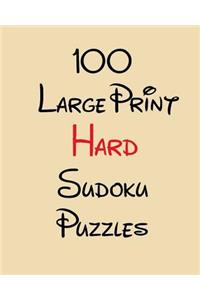 100 Large Print Hard Sudoku Puzzles