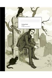 College Ruled: Edgar Allan Poe Composition Book 120 Sheets, 240 Pages Lined Pages Notebook