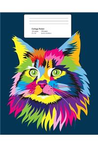 Colorful Cat Composition Notebook