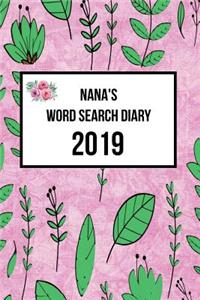 Nana's Word Search Diary 2019: Week to View with Space for Reminders and Notes Plus Weekly Word Search Puzzle