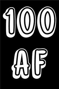 100 AF: Blank Lined Journal