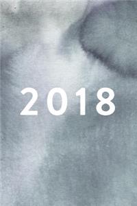 2018: Monthly, Weekly, Daily Planner, January 2018 - December 2018, Watercolor