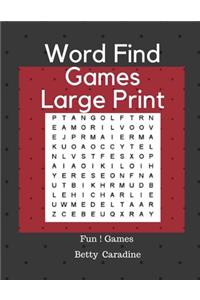 Word Find Games Large Print Fun Games