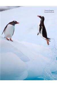 Gentoo Penguins Unruled Notebook