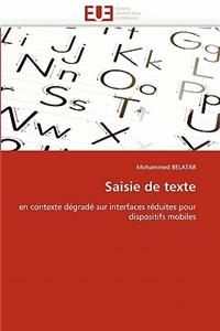 Saisie de Texte