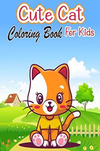 Cute Cat Coloring Book For Kids