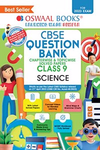 Oswaal CBSE Chapterwise & Topicwise Question Bank Class 9 Science Book (For 2022-23 Exam)