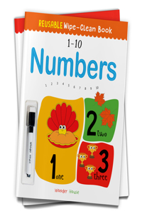 Reusable Wipe And Clean Book 1-10 Numbers : Write And Practice Numbers (1-10)