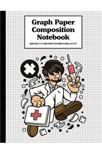 Graph Paper Composition Notebook Quad Rule 5x5 Grid Paper - 150 Sheets (Large, 8.5 x 11