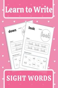 Learn To Write Sight Words