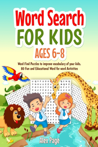 Word Search for Kids ages 6-8