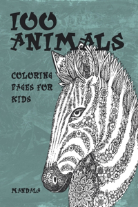 Mandala Coloring pages for Kids - 100 Animals