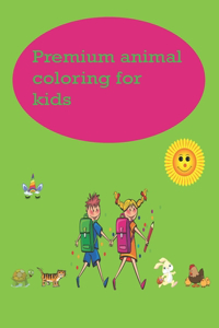 Premium animal coloring for kids