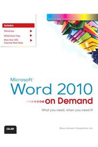 Microsoft Word 2010 On Demand, Portable Documents