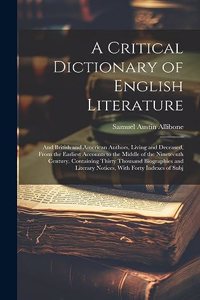 Critical Dictionary of English Literature