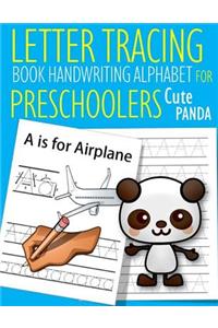 Letter Tracing Book Handwriting Alphabet for Preschoolers Cute Panda