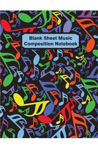 Blank Sheet Music Composition Notebook