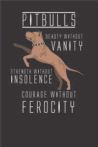 Pitbull Dog Notebook Journal