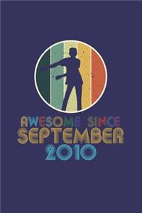 Awesome Since September 2010: Floss Dance Birthday Gift for Boys Who Born in September 2010 Notebook Journal School