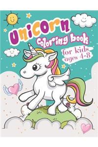 Unicorn Coloring Book for Kids Ages 4-8