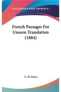French Passages For Unseen Translation (1884)