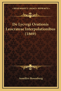 De Lycvrgi Orationis Leocrateae Interpolationibus (1869)