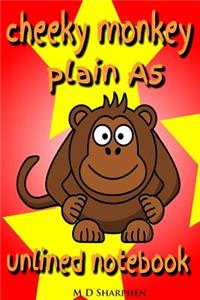 Cheeky Monkey Plain A5 Unlined Notebook