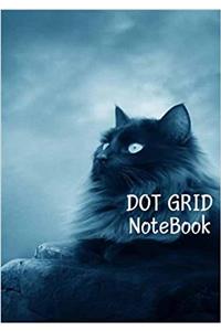 Black Cat Dot Grid Notebook