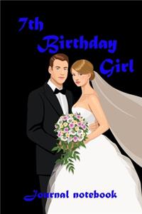 7th Birthday girl journal notebook